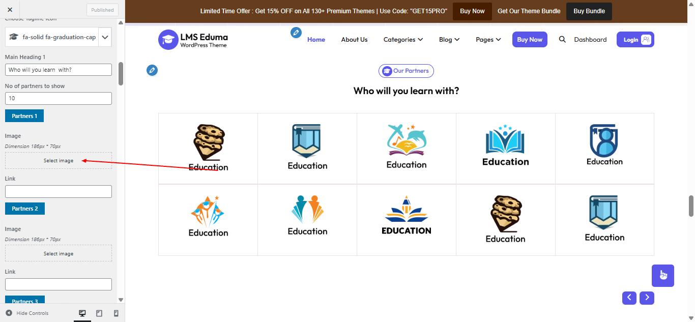 partners layout screenshot