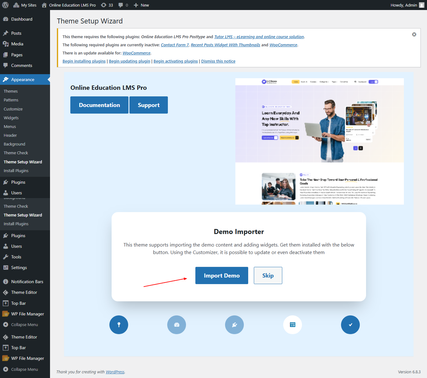 Import Demo screenshot