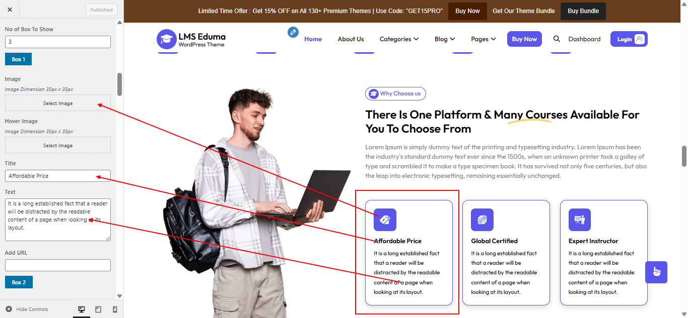 why-choose-us Us settings screenshot