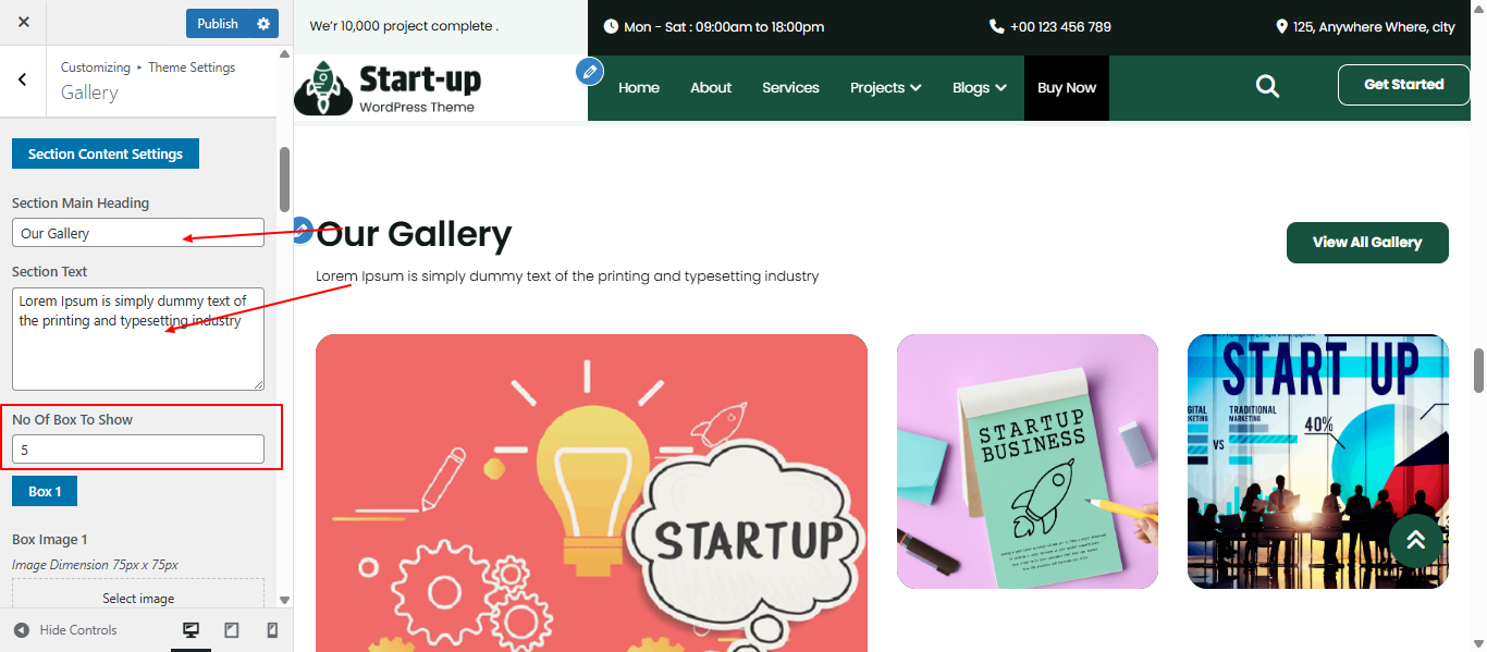 gallery Us layout screenshot