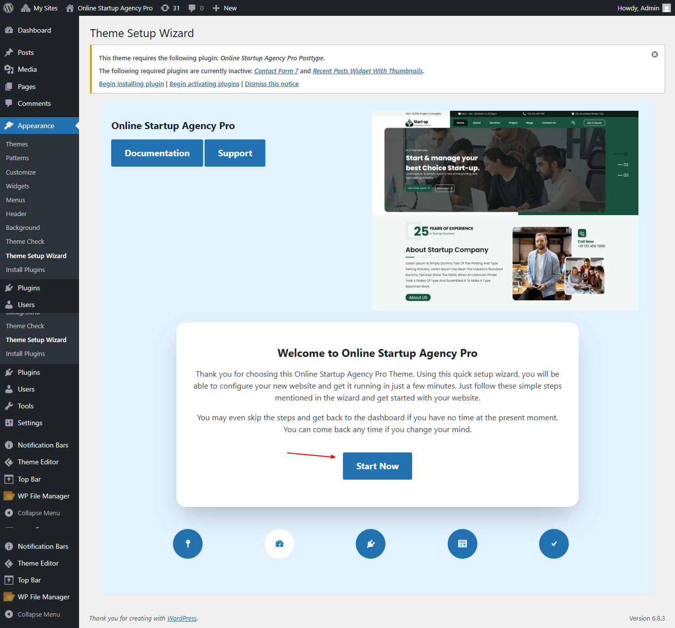Start Now screenshot