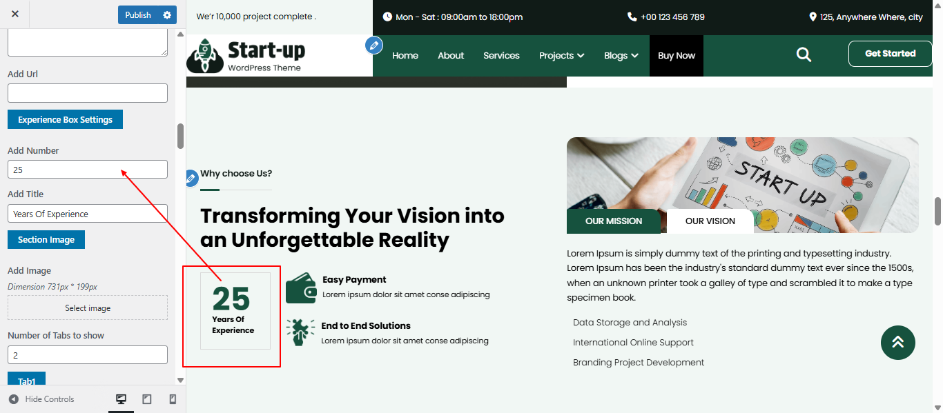 why-choose-us Us settings screenshot