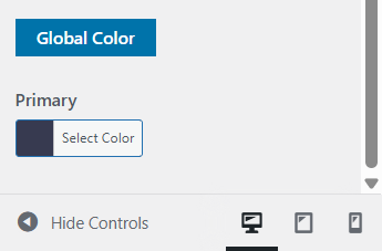 Global color setting