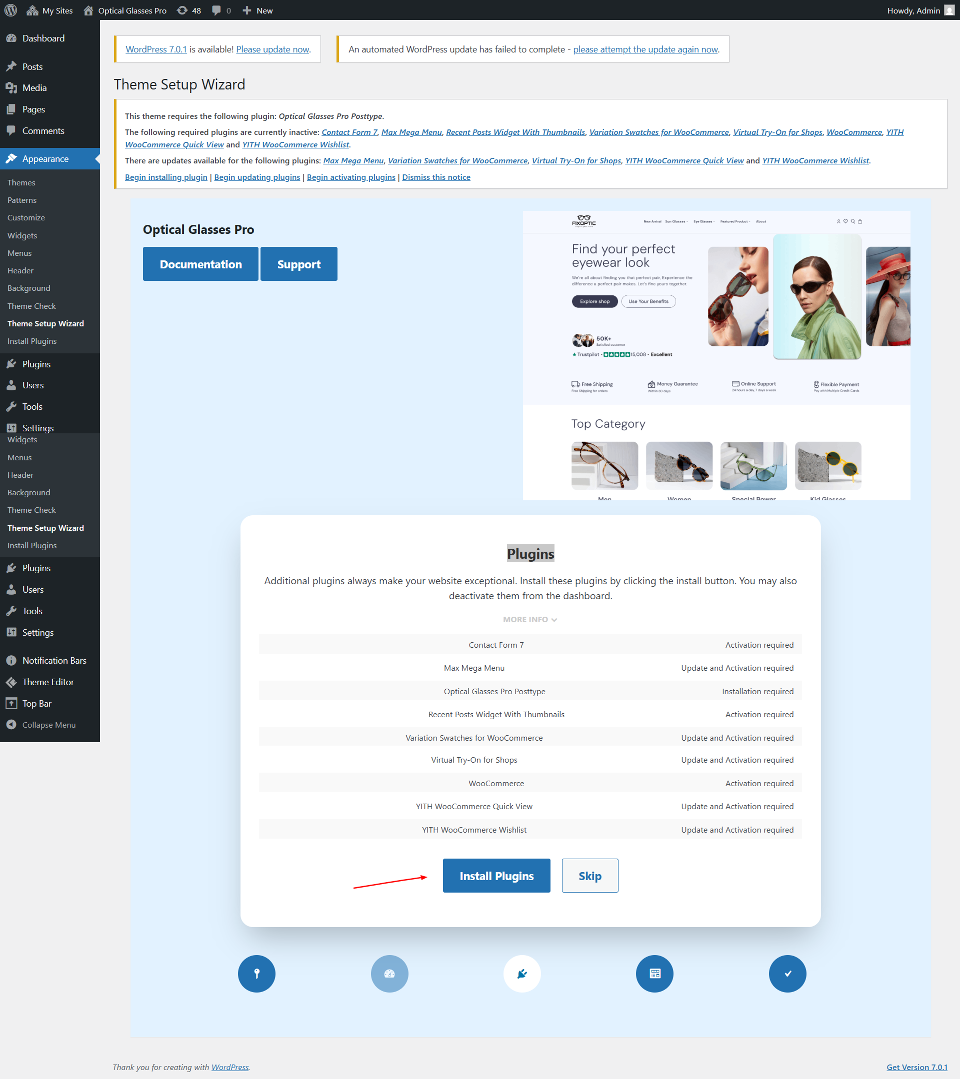 Install Plugins screenshot