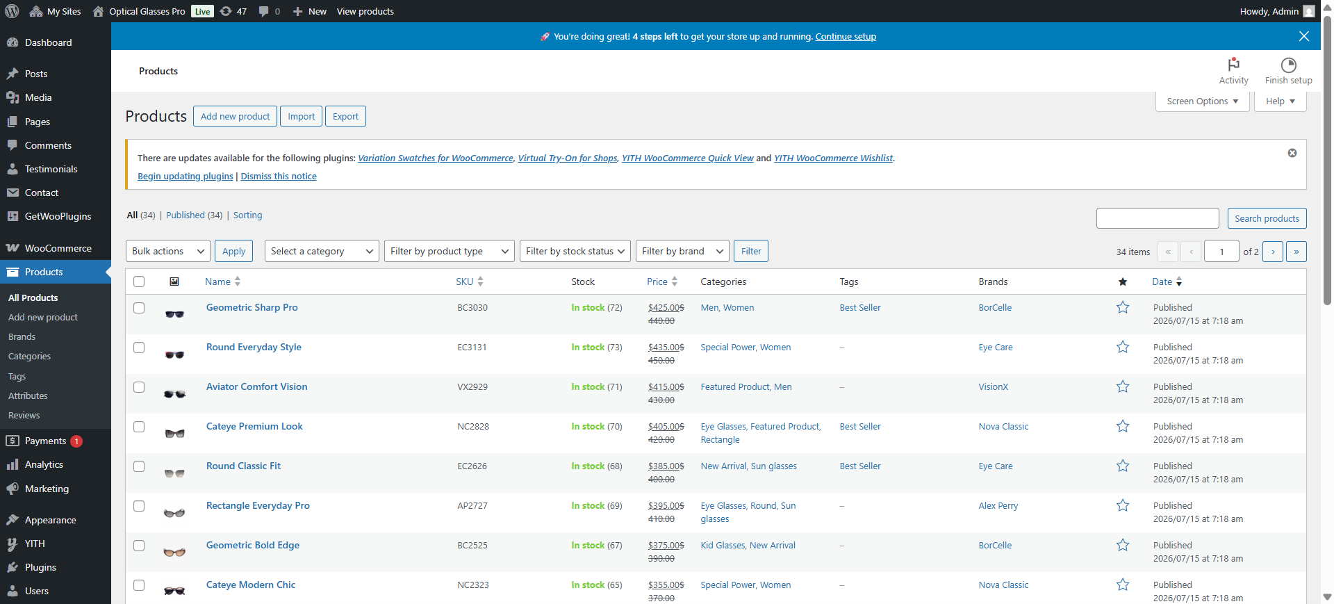 Demo Product Creation