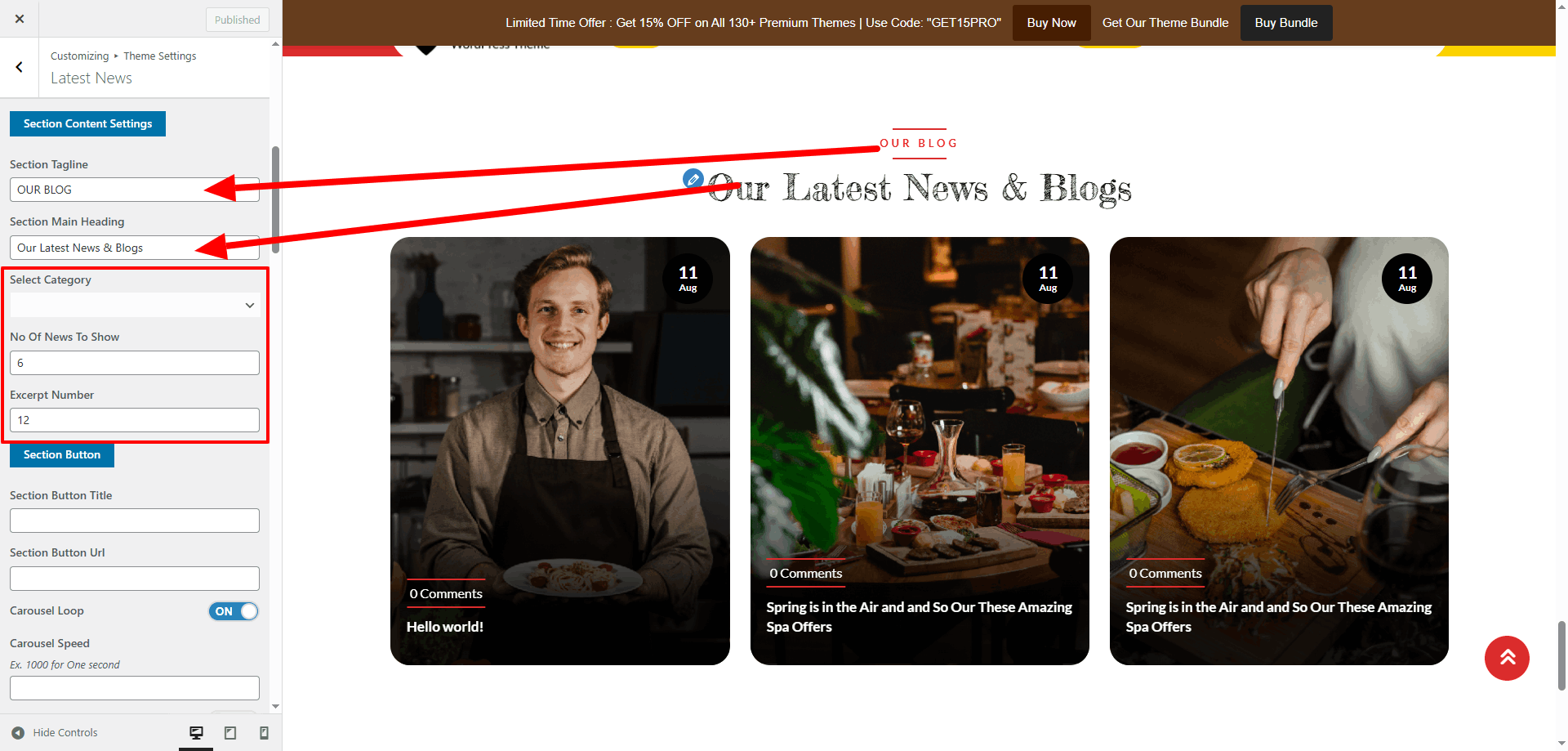 Blog Settings