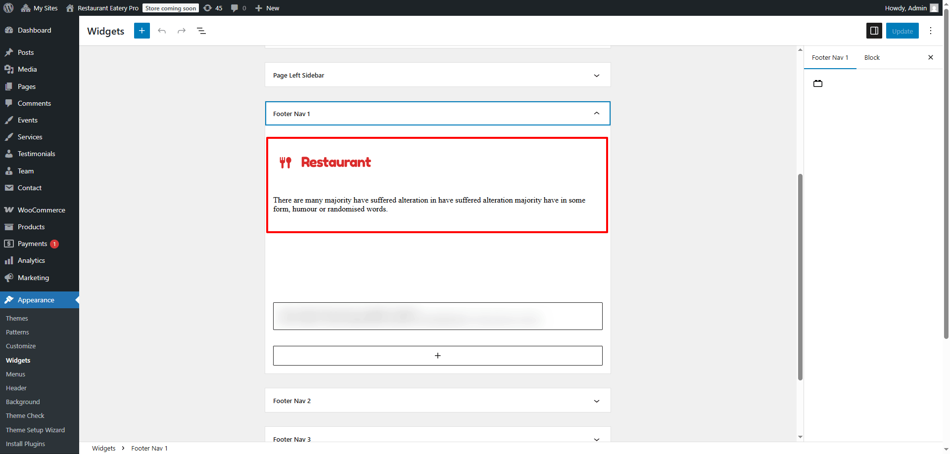 Footer Column Example
