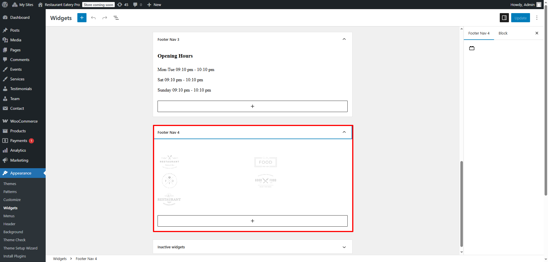 Footer Display