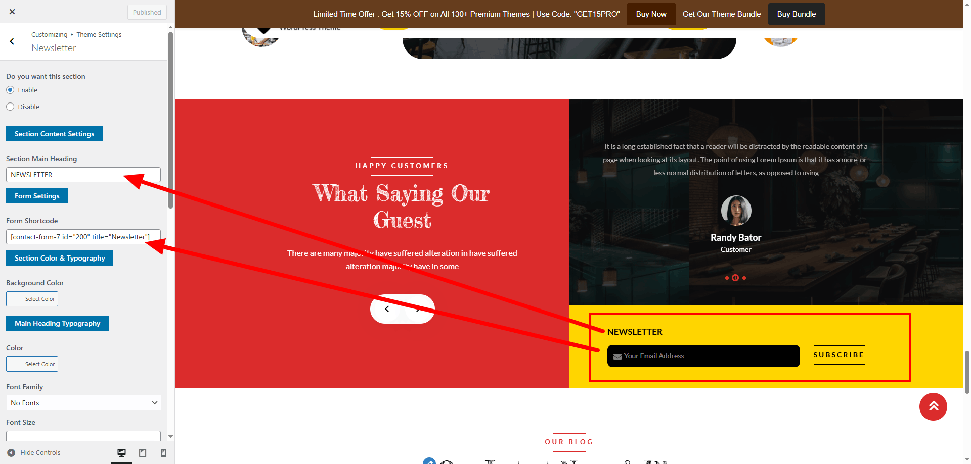 Newsletter Settings