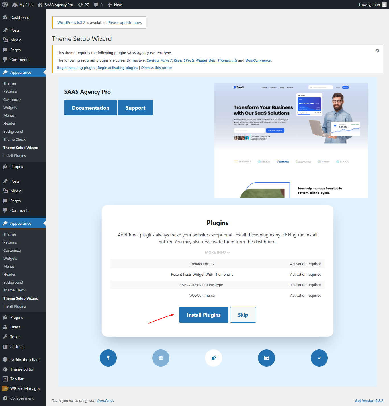 Install Plugins screenshot
