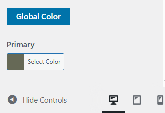 Global color setting