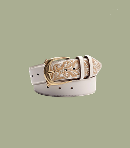 Ivory Belt with Gold Buckle