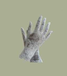 Silver Satin Glove